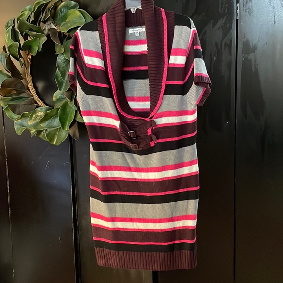 Extra touch 2x striped sweater dress - Picture 1 of 3